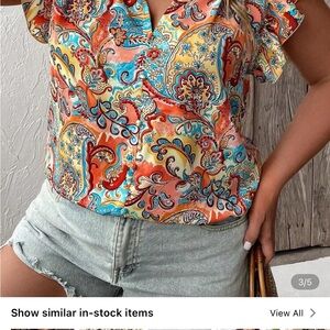 SHEIN Multicolor Paisley Blouse